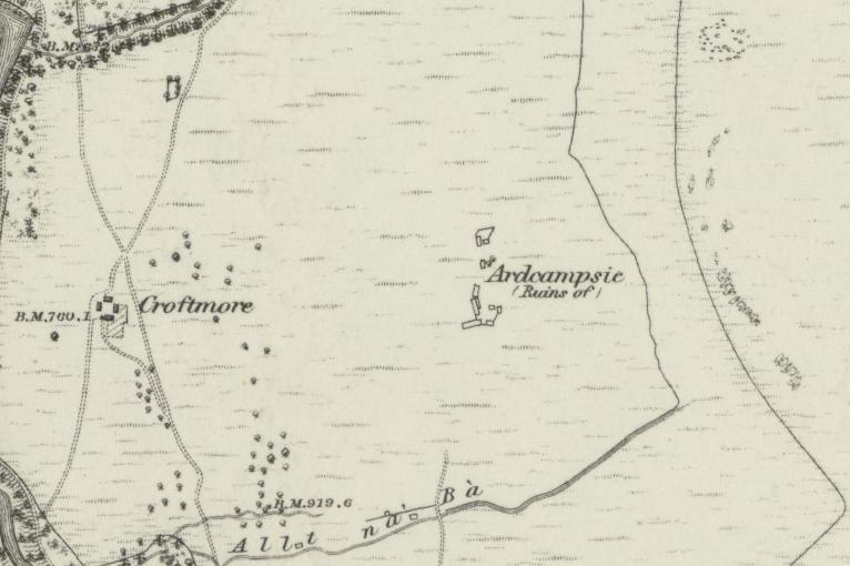 Map of Ardcampsie, Glen Tilt